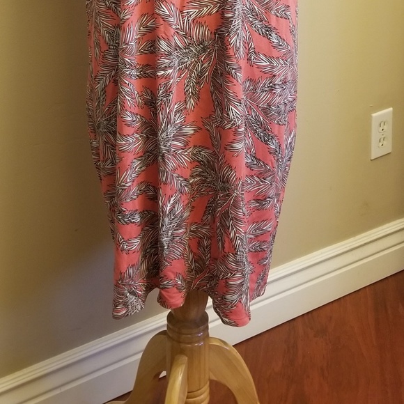 Tropical Coral Short Sleeve T-shirt Dress Large - Picture 3 of 7